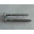 Caliente cavar la cabeza hexagonal galvanizada Tornillo de madera, tornillo de madera galvanizado